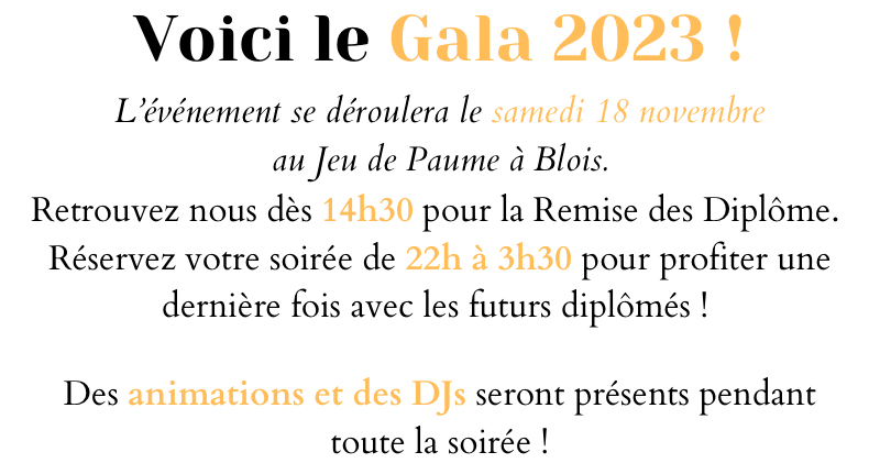 RDD et Gala INSA Centre Val de Loire 2023