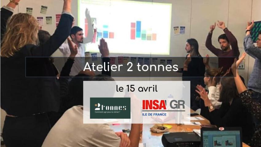 photo de l'atelier, indication de la date et logos de 2 tonnes et du GR ile de france